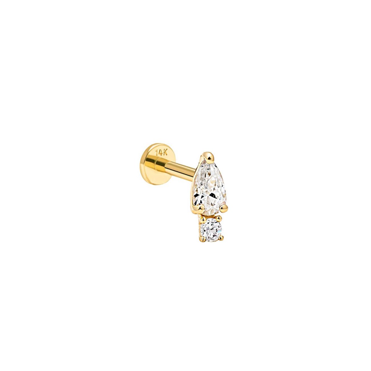 Mini Pear Duo Flatback Stud