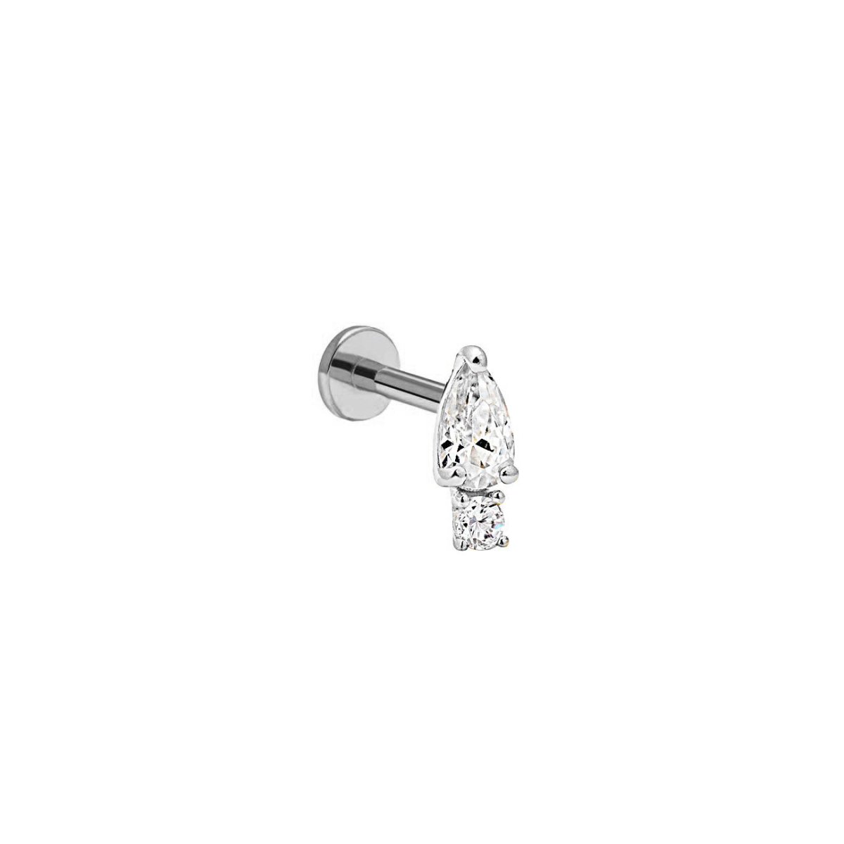 Mini Pear Duo Flatback Stud