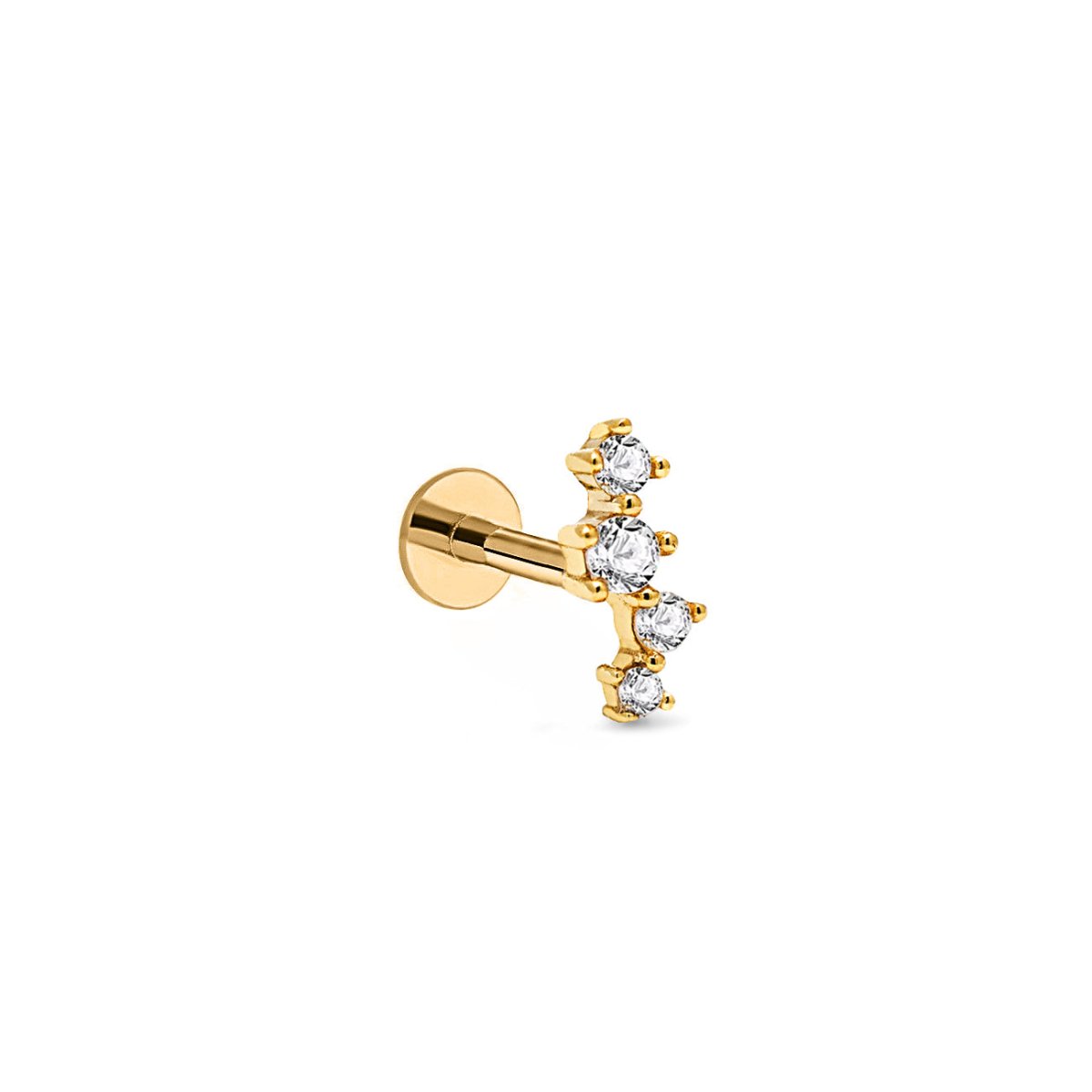 Pavé Cluster Flat Back Earring