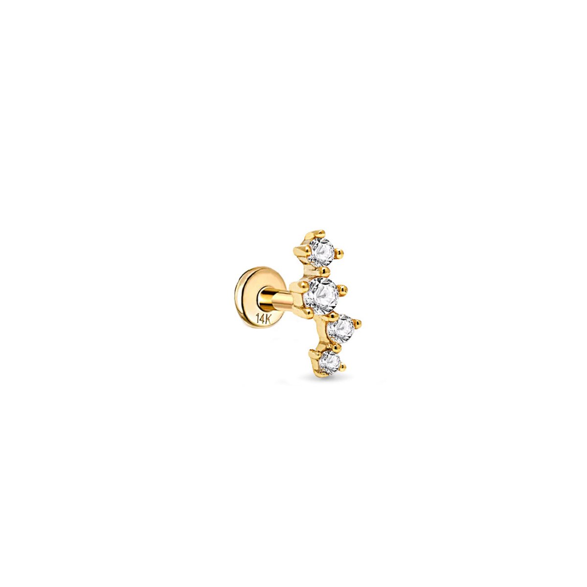 Pavé Cluster Flat Back Earring