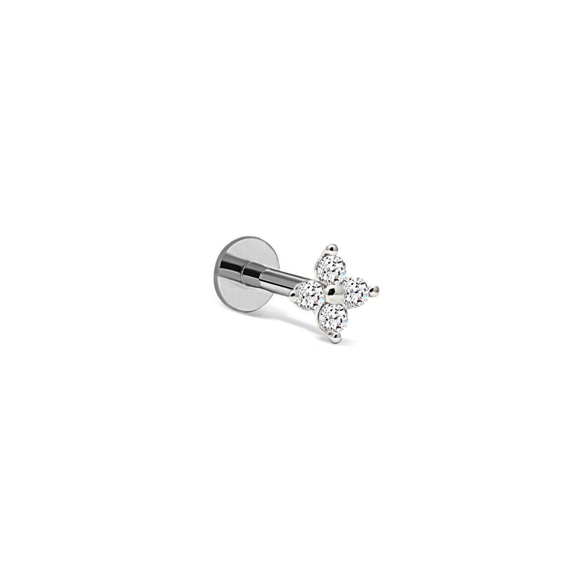 Tiny Flor Pavé Flatback Stud