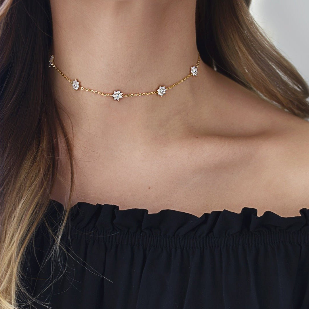Esme Crystal Choker, Necklaces - AMY O. Jewelry