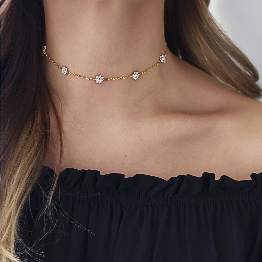 Esme Crystal Choker, Necklaces - AMY O. Jewelry