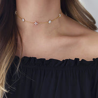 Esme Fleur Crystal Choker, Necklaces - AMY O. Jewelry