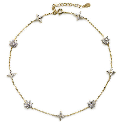 Fleur Pavé Crystal Choker