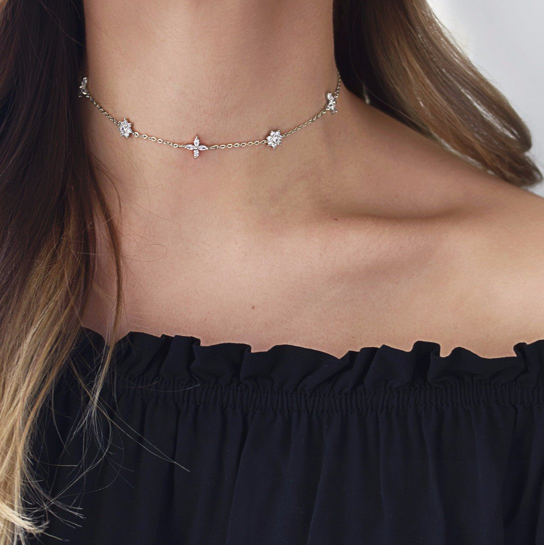 Esme Fleur Choker Necklace, Necklaces - AMY O. Jewelry