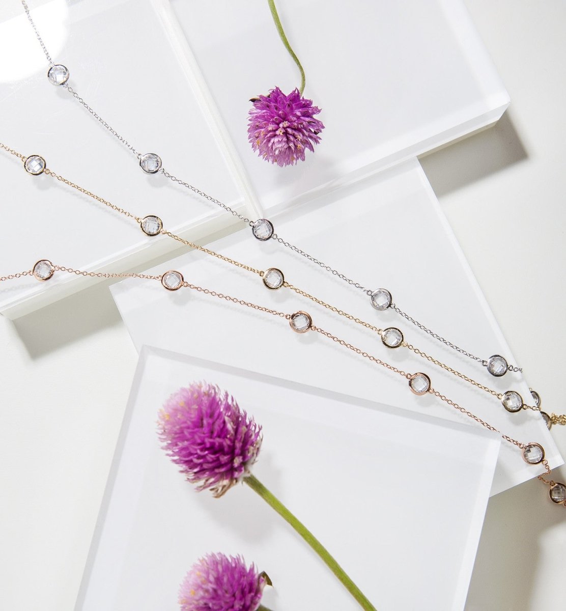 Sienna Dainty Crystal Choker, Necklaces - AMY O. Jewelry