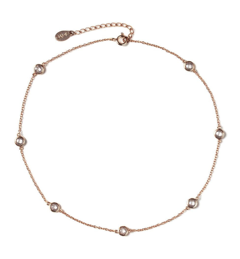 Sienna Dainty Crystal Choker, Necklaces - AMY O. Jewelry