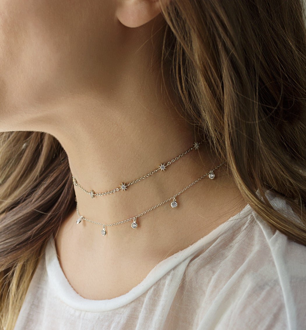 Sienna Dangle Choker, Necklaces - AMY O. Jewelry