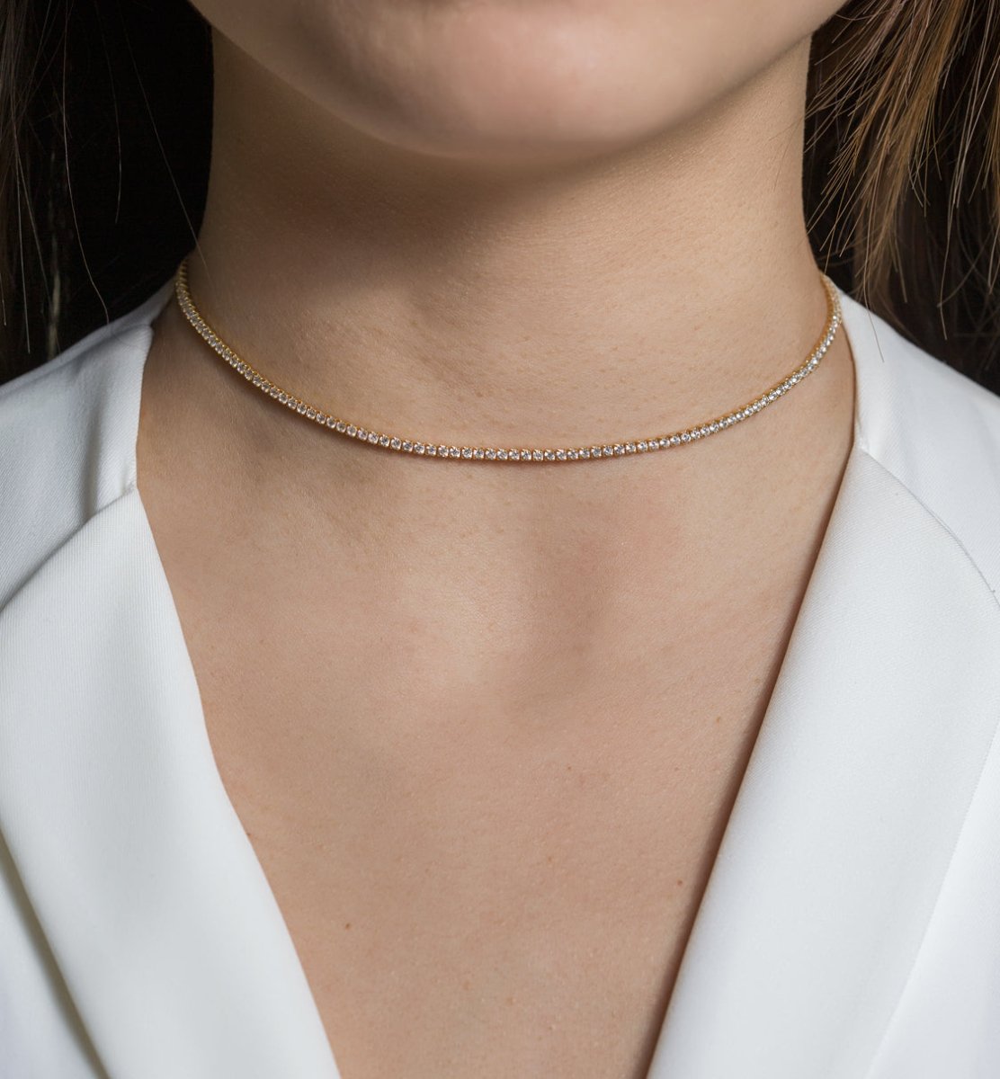 Tory Classic Crystal Choker, Necklaces - AMY O. Jewelry