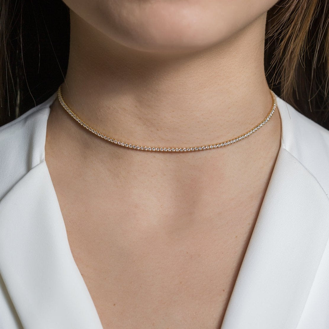 Tory Classic Crystal Choker, Necklaces - AMY O. Jewelry