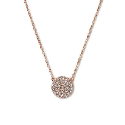 Dainty Crystal Disc Necklace