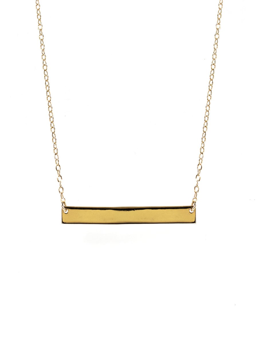 Dainty Horizontal Bar Necklace, Necklaces - AMY O. Jewelry