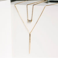 Sofia Baguette Necklace, Necklaces - AMY O. Jewelry