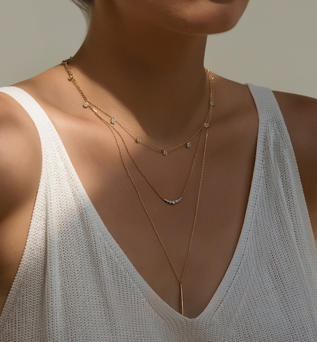 Lina Curve Necklace, Necklaces - AMY O. Jewelry