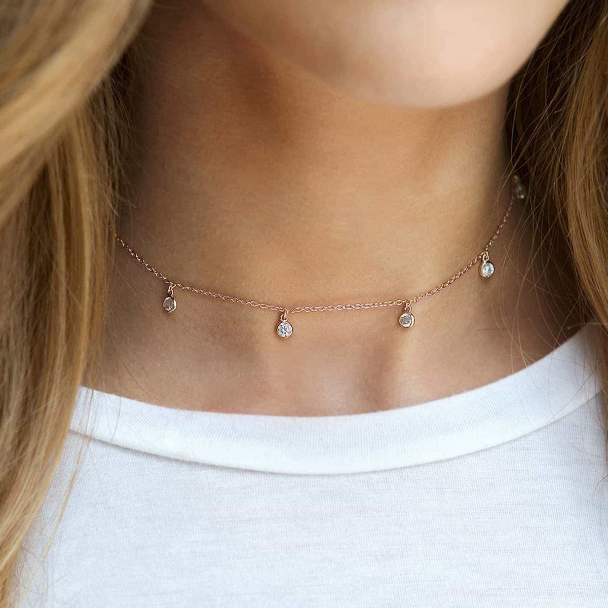 Dangle Crystal Choker