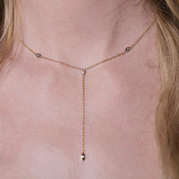 Aila Choker Lariat Necklace, Necklaces - AMY O. Jewelry