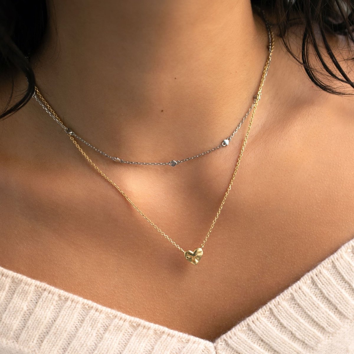 Tiny Heart Chain Necklace