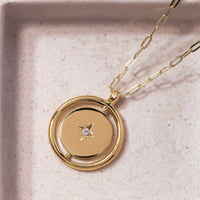 Northern Star Disc Pendant Necklace