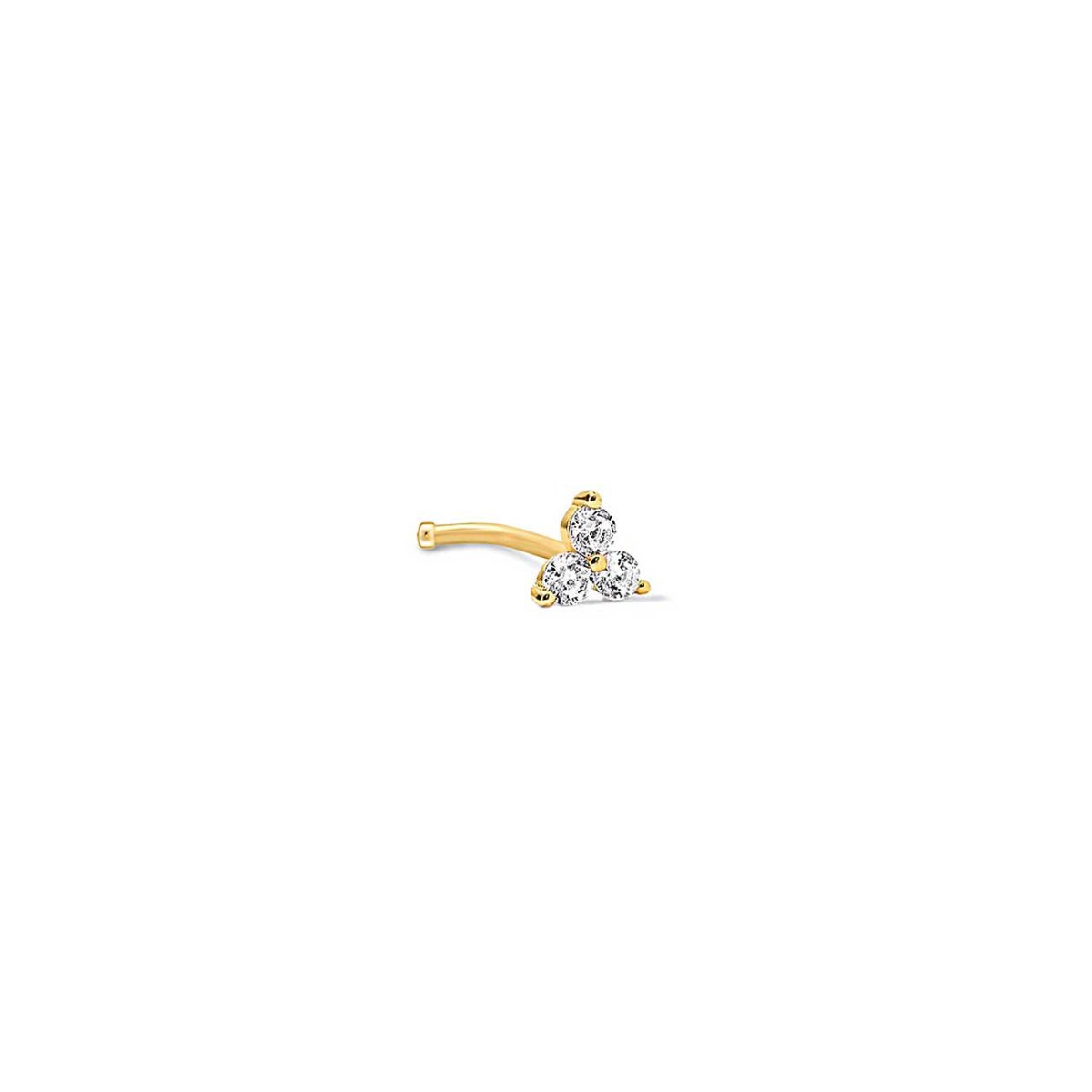 Tiny Clover Pavé Nose Stud