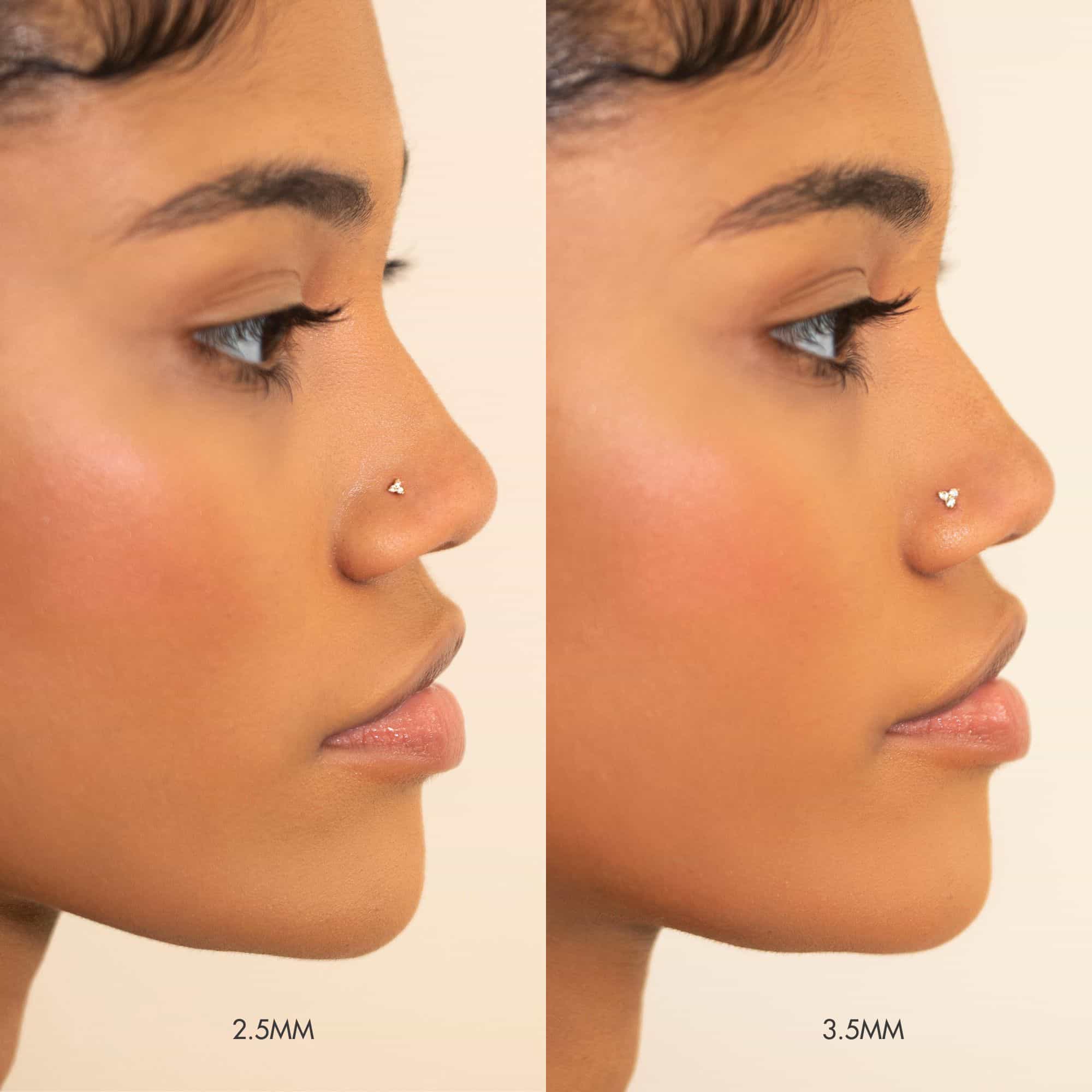 Tiny Clover Pavé Nose Stud