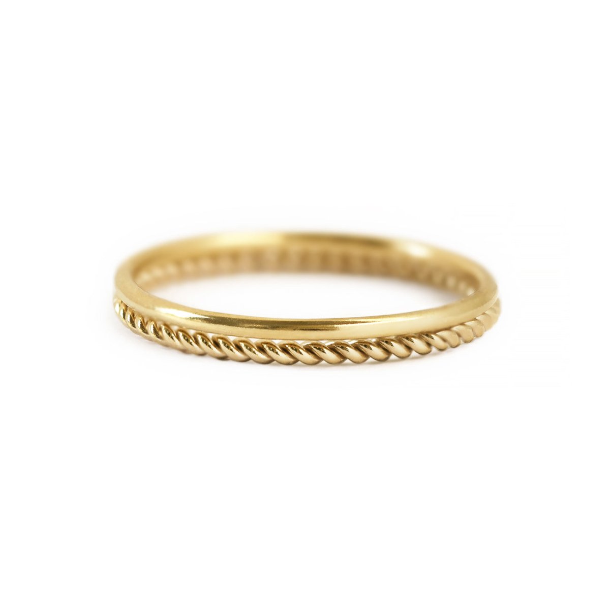Dainty Rings, Stacker Rings, Thin Band and Rope Ring Set