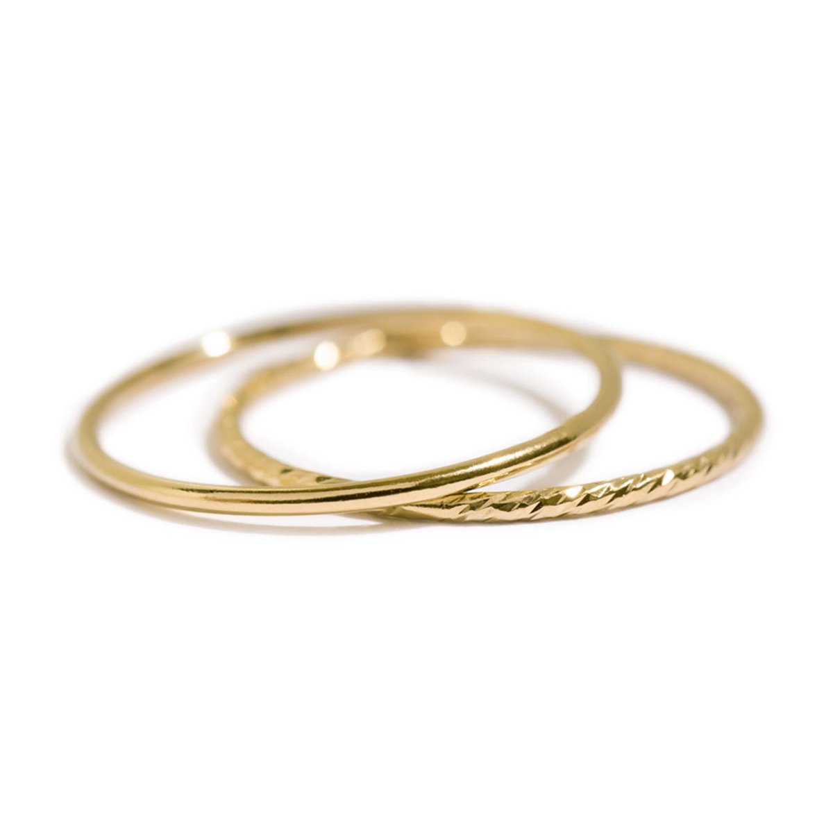 Shimmer and Band Ring Set