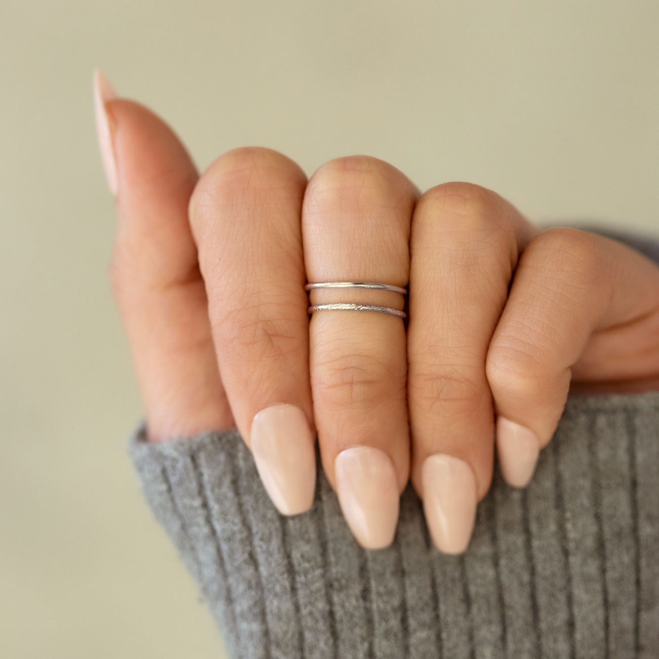 Shimmer and Band Ring Set