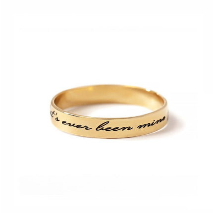 Script Engraved Ring Taylor Swift