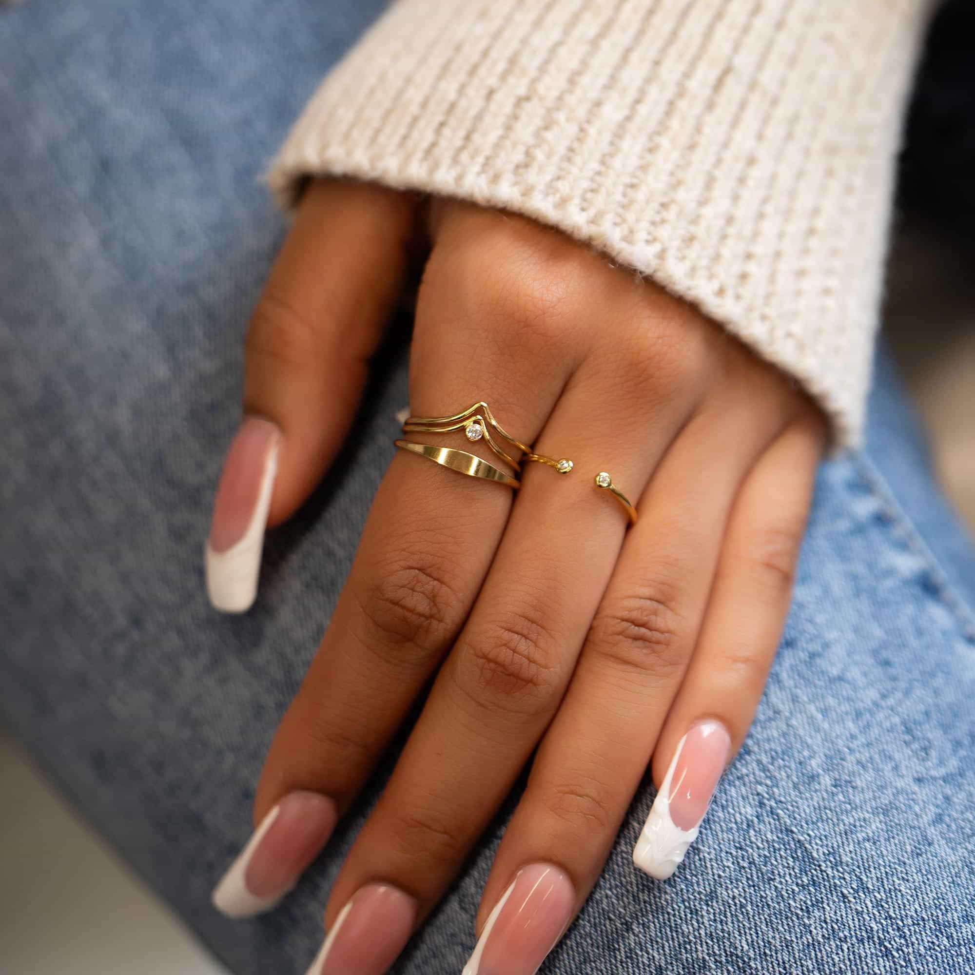 Chevron Ring Set