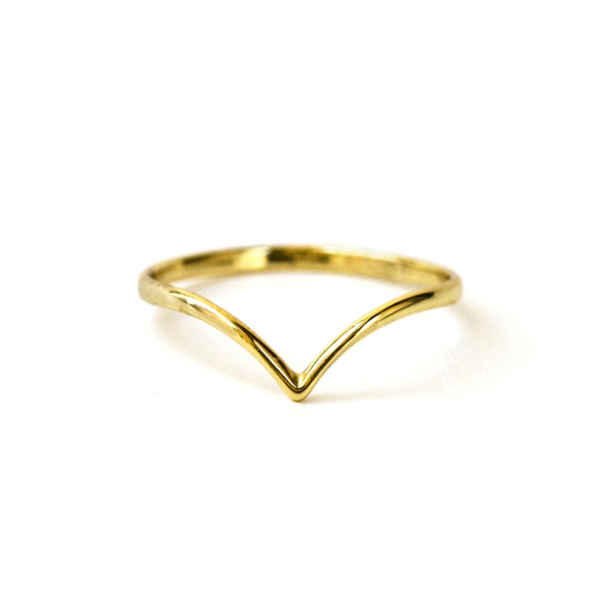 Dainty Gold Chevron Ring