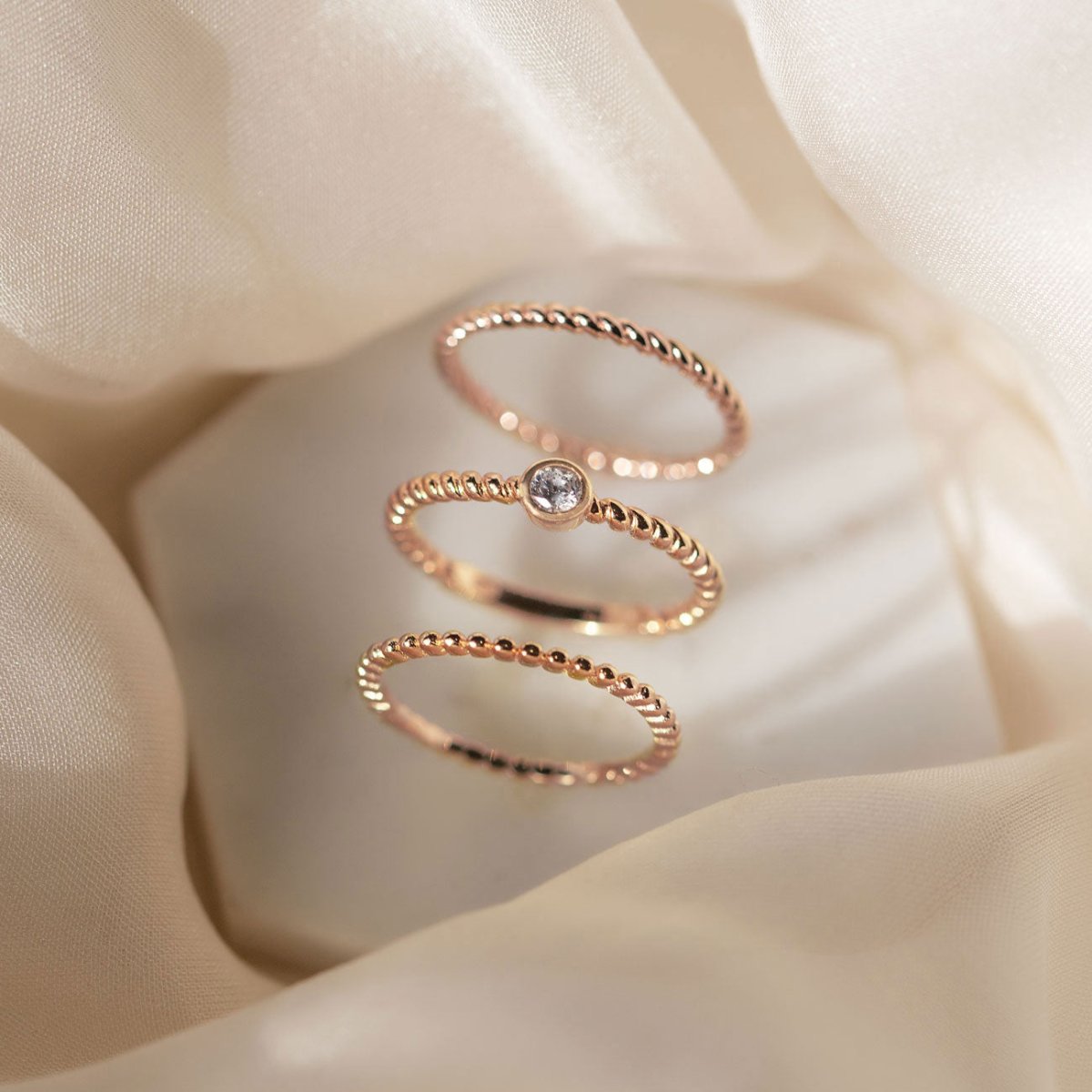 Solitaire Rope Ring