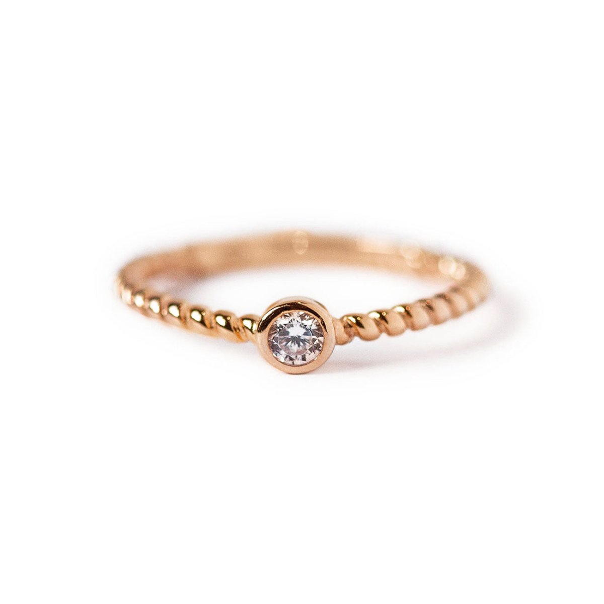 Solitaire Rope Ring