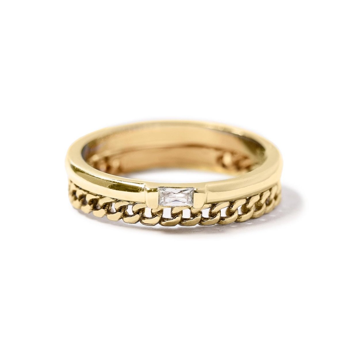 Baguette Curb Chain Ring Set