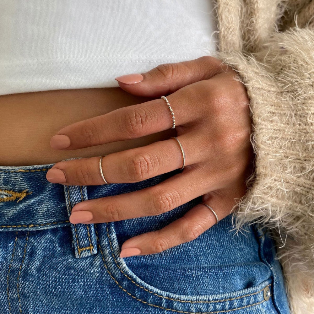 Stacker Rings, Silver Rings, Thin Stacking Ring