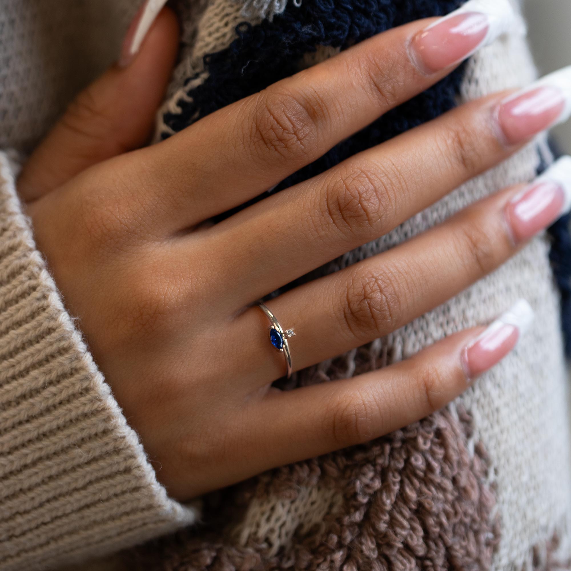 Sapphire Marquise Ring