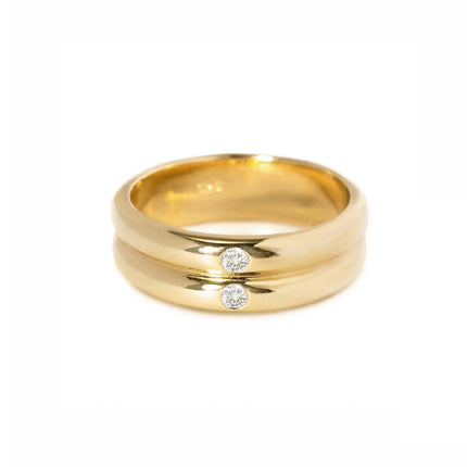 Duet Pavé Double Band Ring