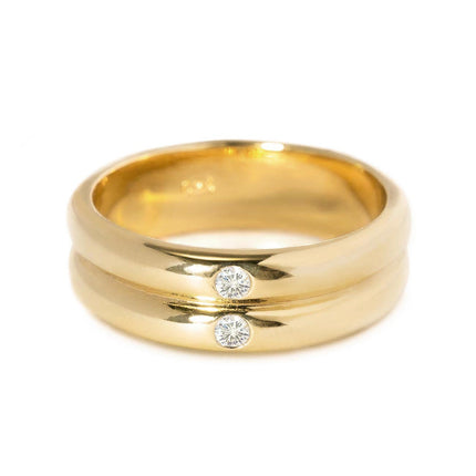 Duet Pavé Double Band Ring