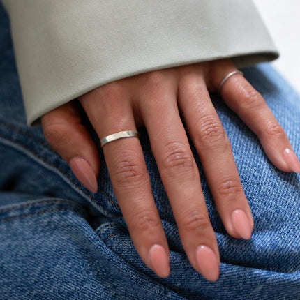 Herringbone Chain Stacking Ring