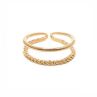 Rope Double Band Stacking Ring