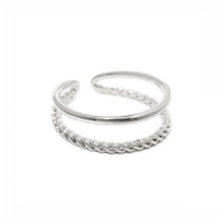 Rope Double Band Stacking Ring