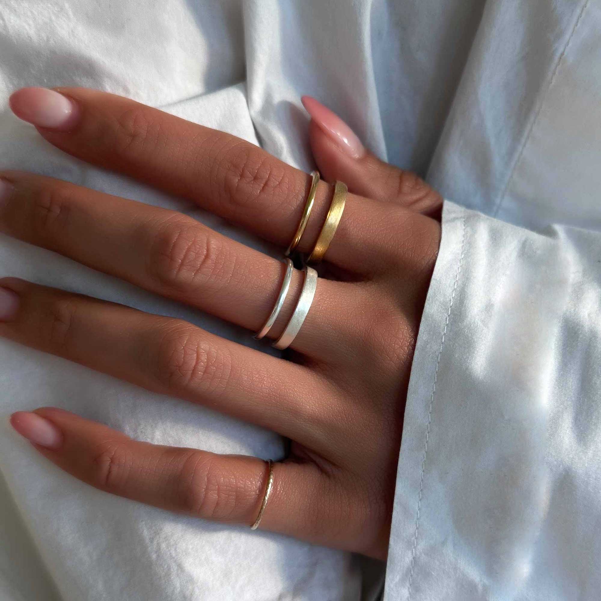 Matte Double Band Ring