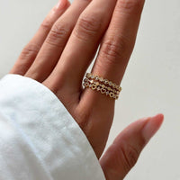 Flat Beaded Stacking Ring