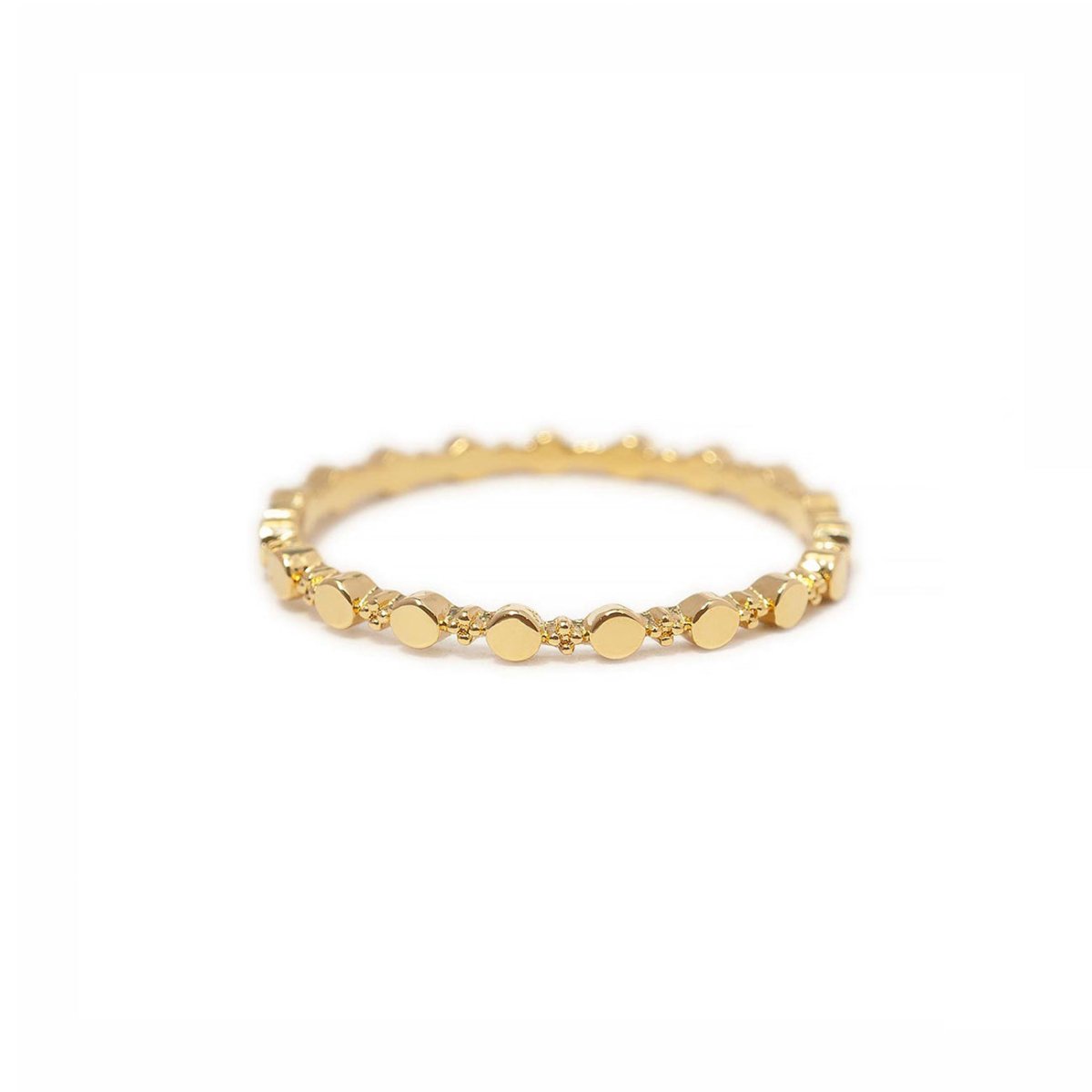 Flat Beaded Stacking Ring