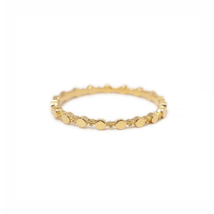 Flat Beaded Stacking Ring