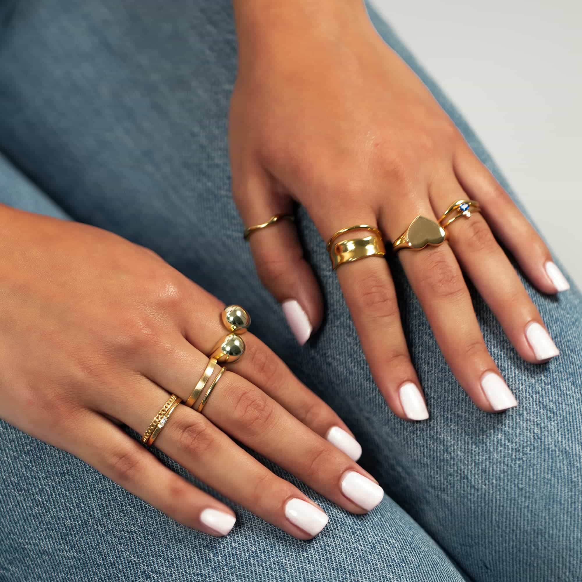 Baguette Curb Chain Ring Set