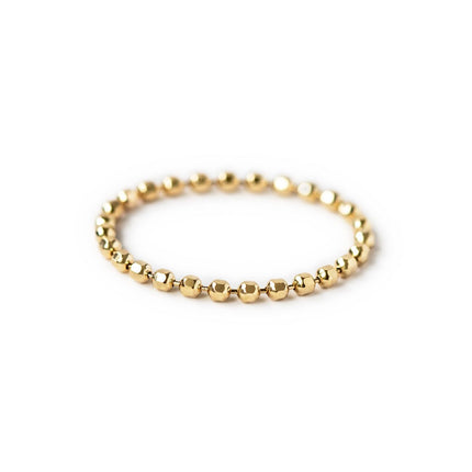 Diamond Cut Bead Chain Ring