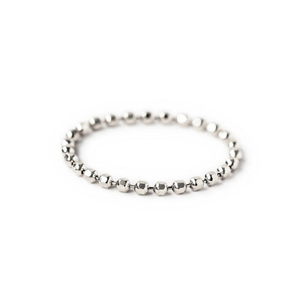 Diamond Cut Bead Chain Ring