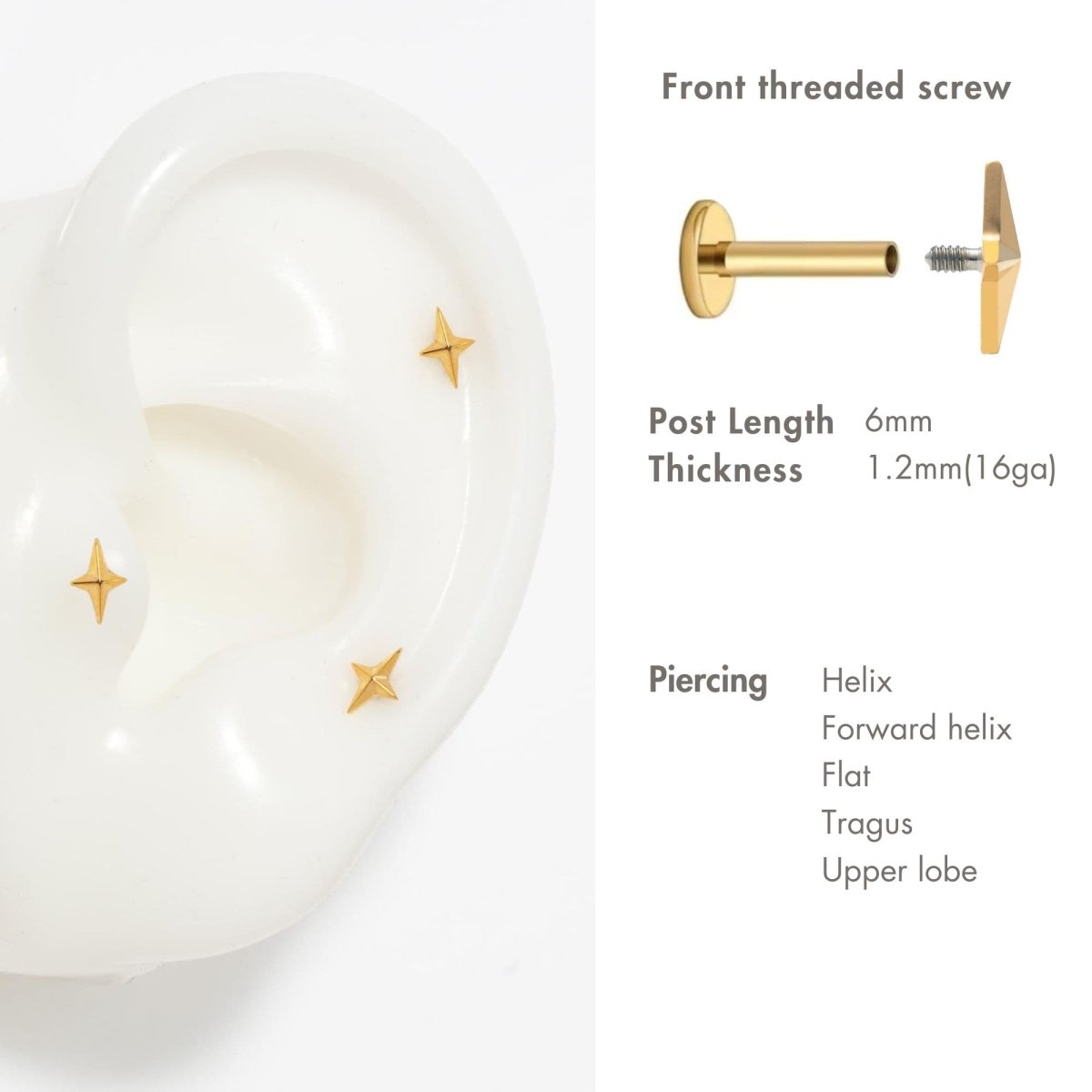 Northern Star Flat Back Stud