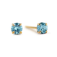 Birthstone Studs Blue Zircon